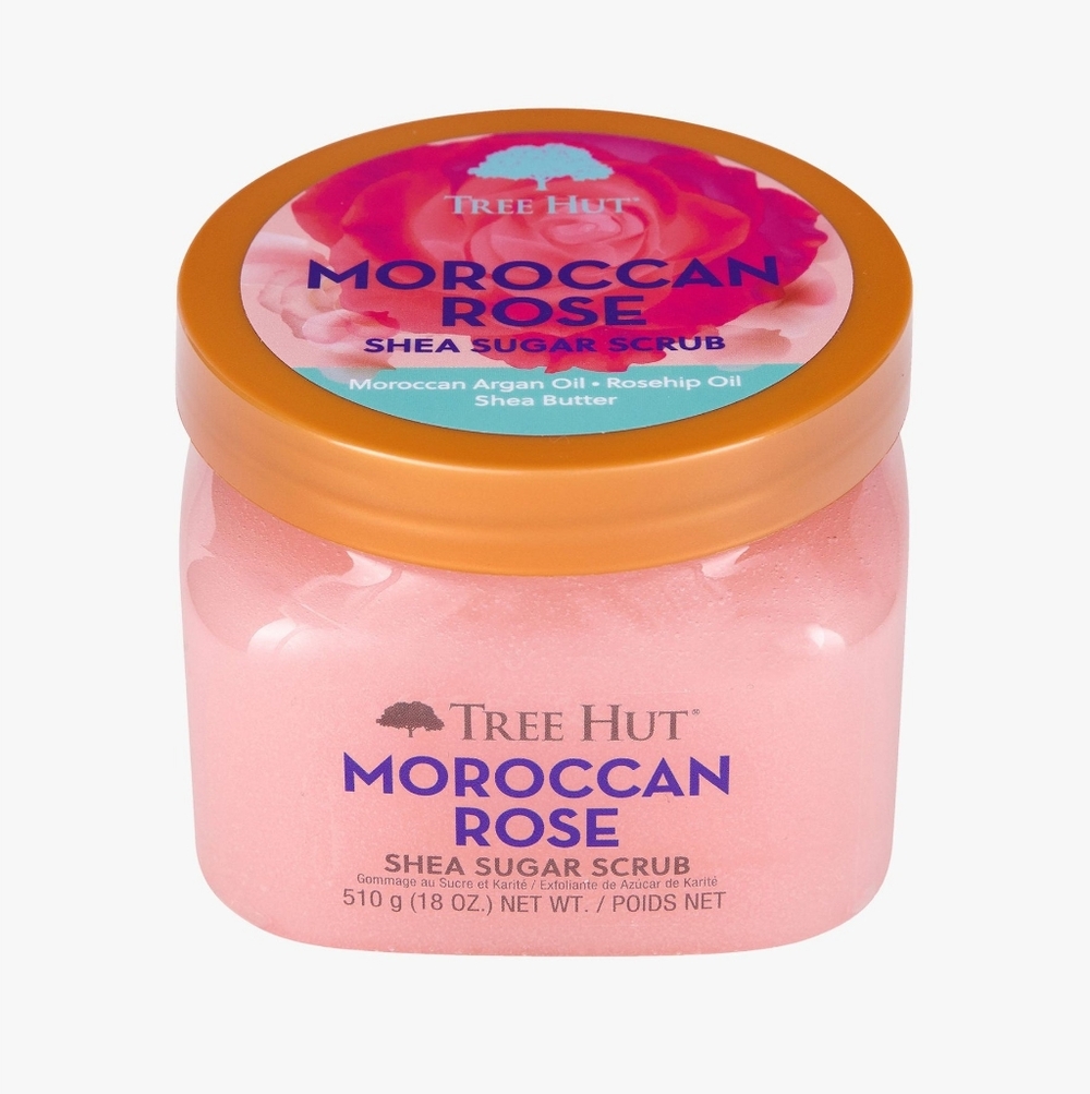Tree Hut Moroccan Rose Shea Sugar Scrub in the 510 g (18 oz.) Full Size New